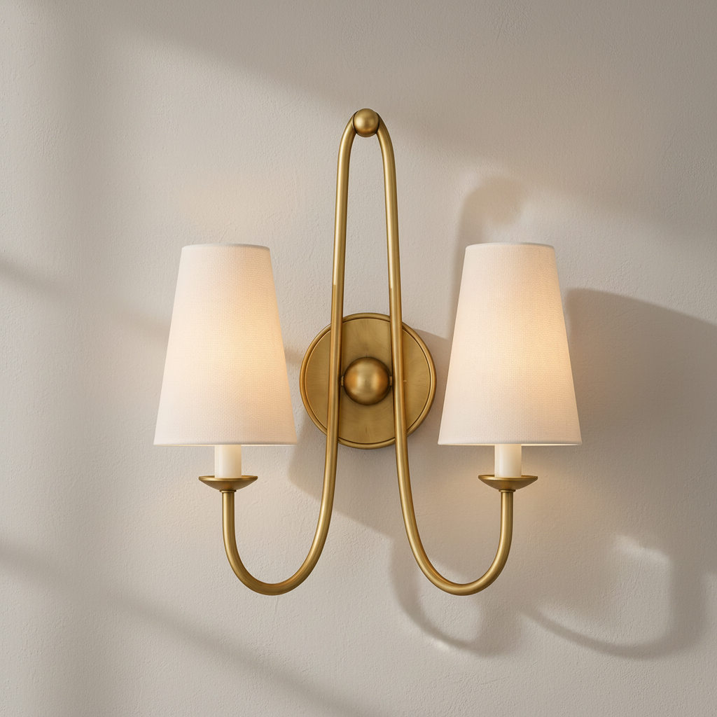 Brayden 18-Inch Two-Light Wall Sconce in Antique Gold Leaf by Currey and Company