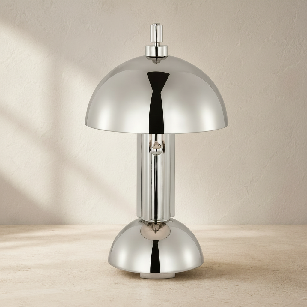 Dally 13.5-Inch LED Desk Lamp in Polished Nickel by Visual Comfort Signature