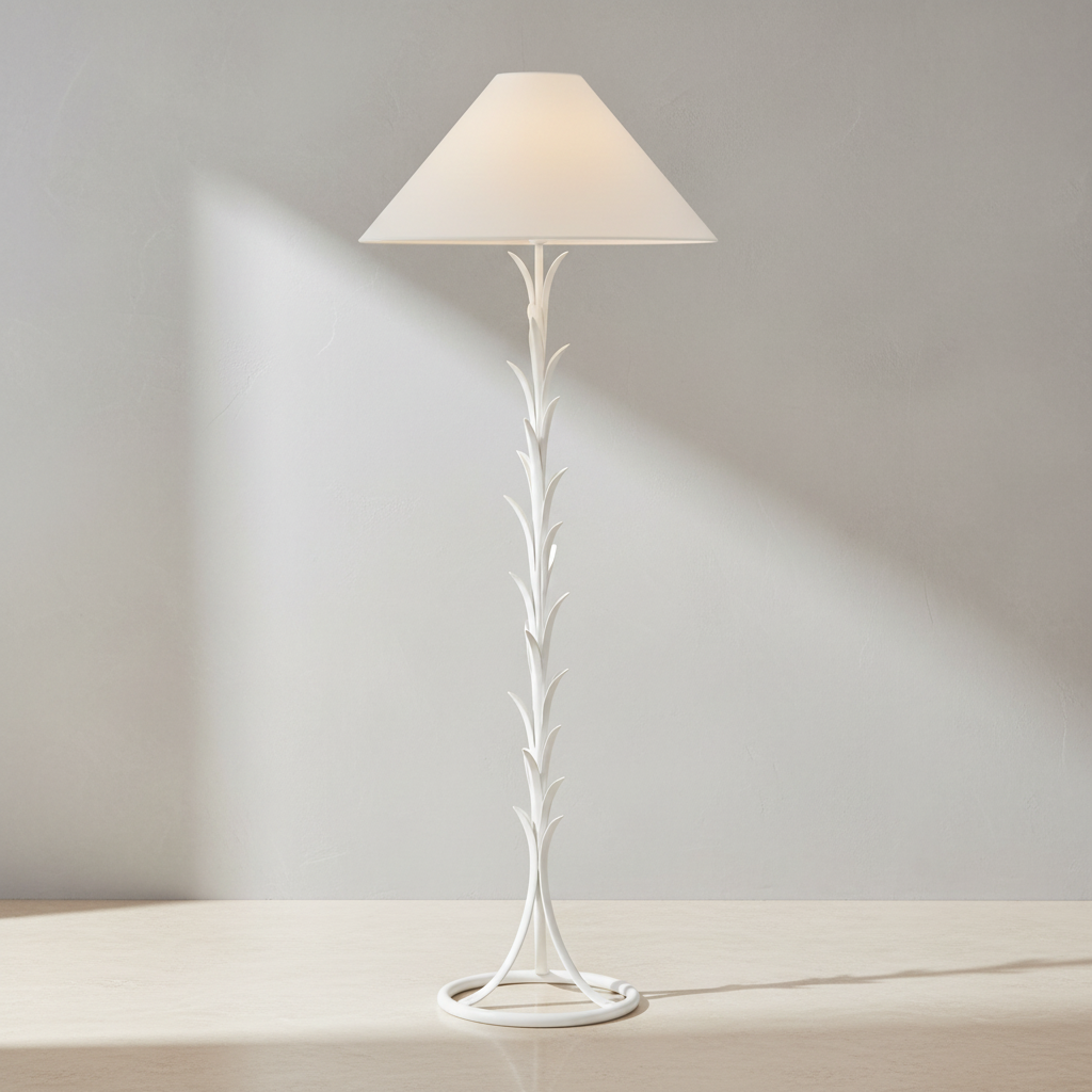 Provenz 62-Inch LED Floor Lamp in Plaster White by Chapman & Myers